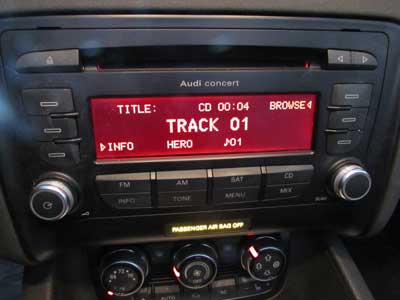 Audi TT Mk2 8J OEM Concert Stereo CD Player Head Unit 8J0035186P 2008 2009